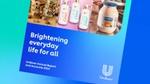 Das Cover des Unilever-Geschäftsberichts und der Bilanzen für 2024 zeigt Markenbilder von Magnum, Dove und Hellmann’s