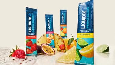 Hydration-Multiplier-Produktsortiment von Liquid I.V. aus dem Portfolio des Unilever-Geschäftsbereichs Schönheit und Wohlbefinden.